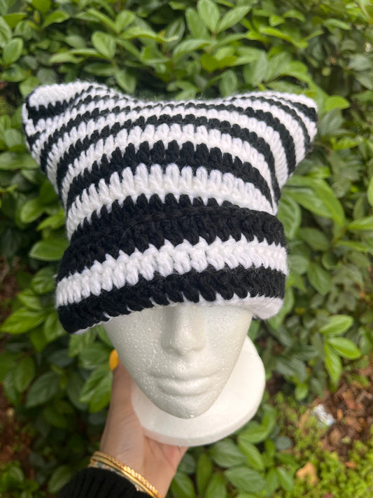 Black/White Cat Ear