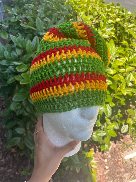 Rasta (Medium Slouchy Beanie)