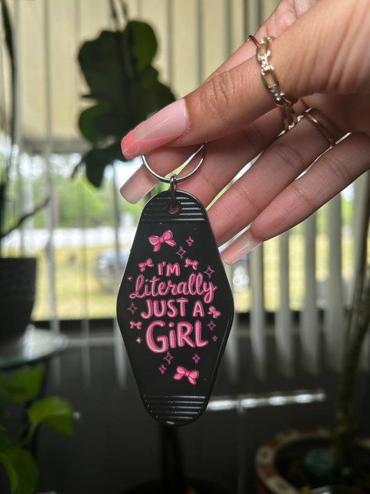“Just A Girl” Keychain