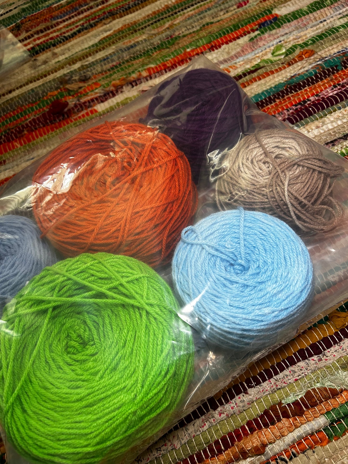 Assorted Craft Yarn Cake Bundle – Set of 6 Colorful Skeins