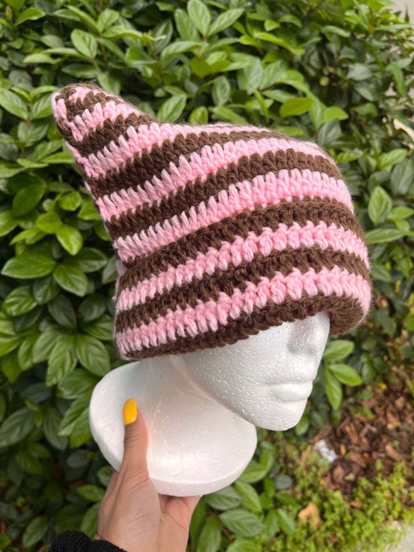Pink/Brown Cat Ear