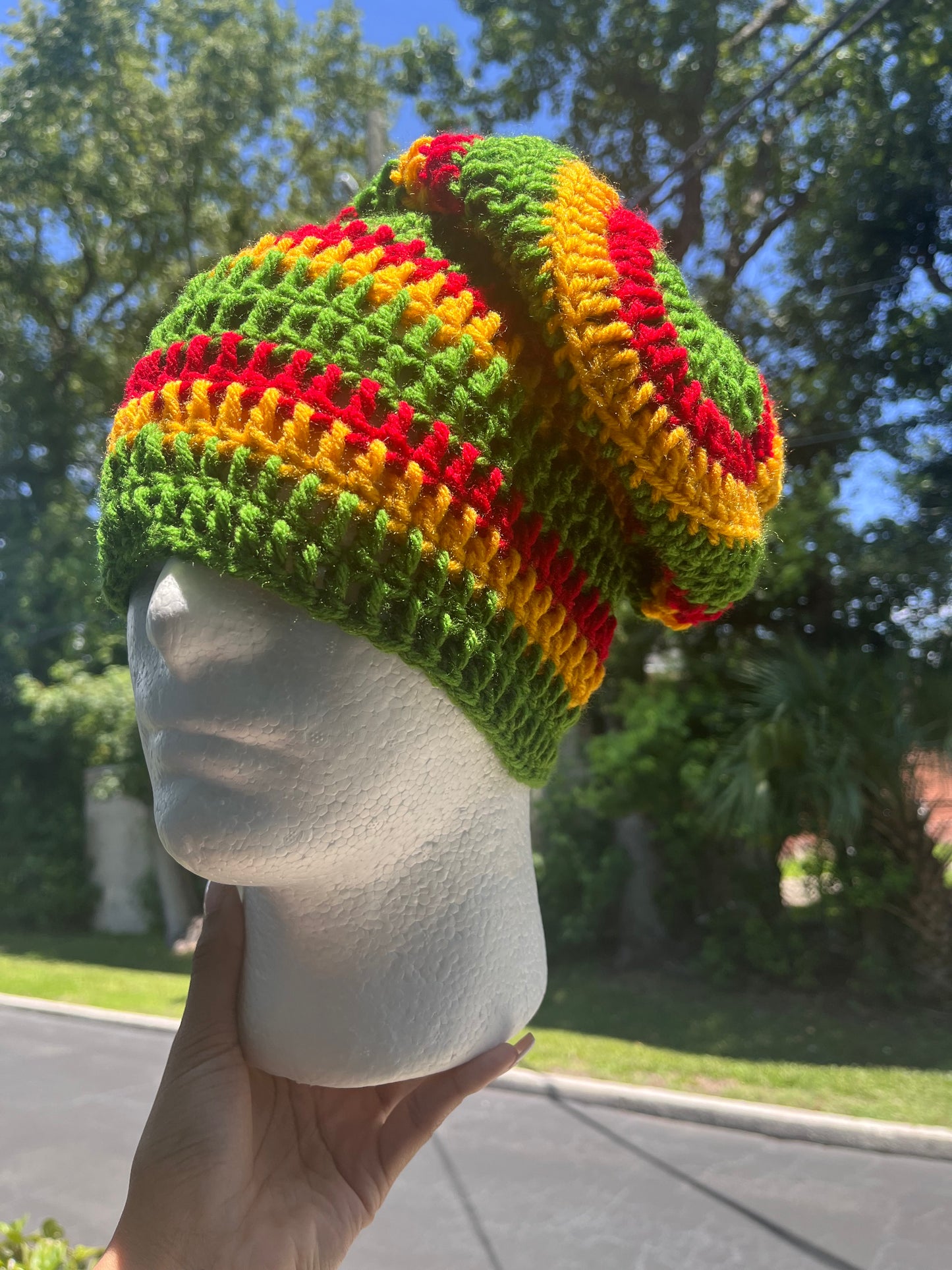 Rasta (Medium Slouchy Beanie)