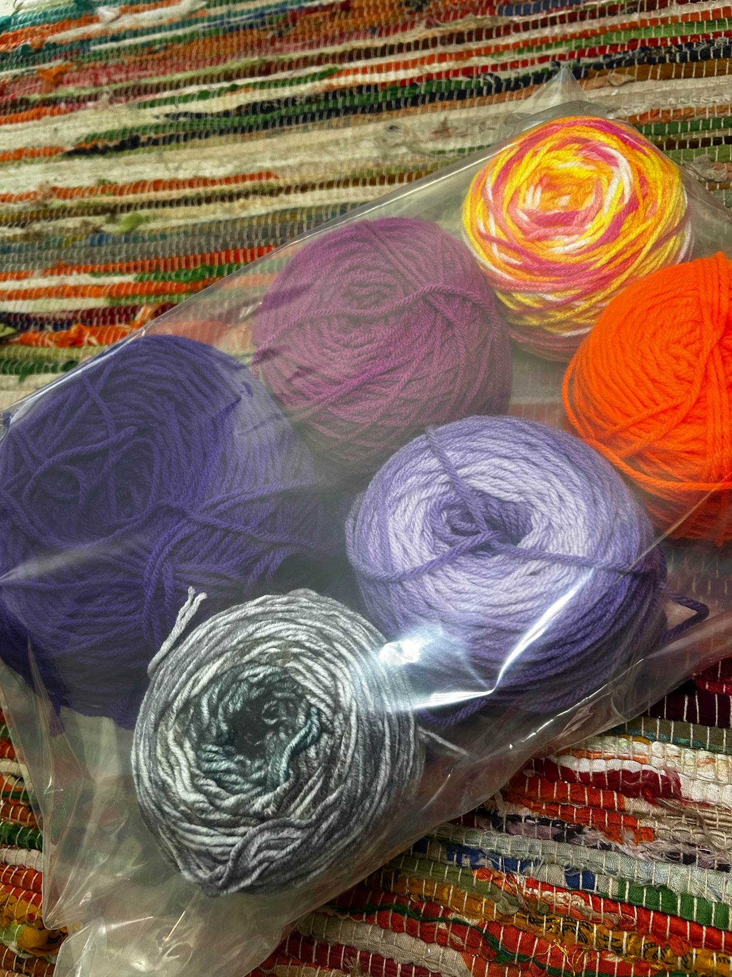 Purple & Sunset Variegated Craft Yarn Cake Bundle – Set of 6 Skeins