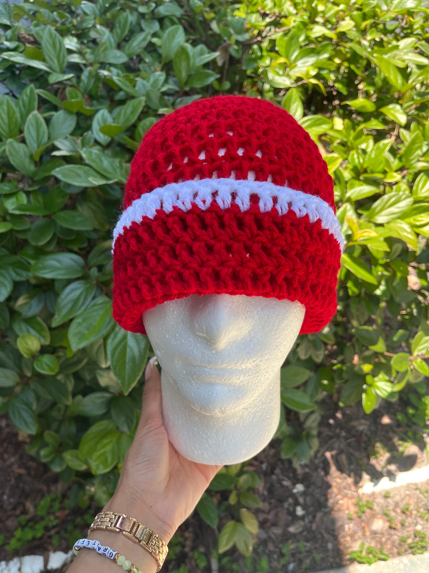 Red w/ White Trim (Beanie)