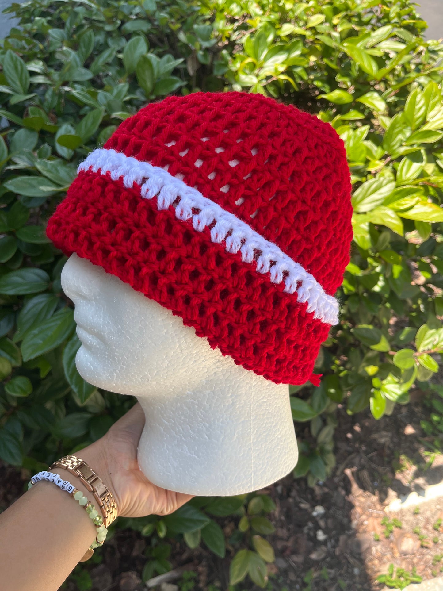 Red w/ White Trim (Beanie)