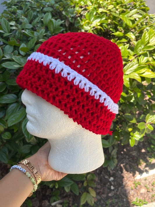 Red w/ White Trim (Beanie)