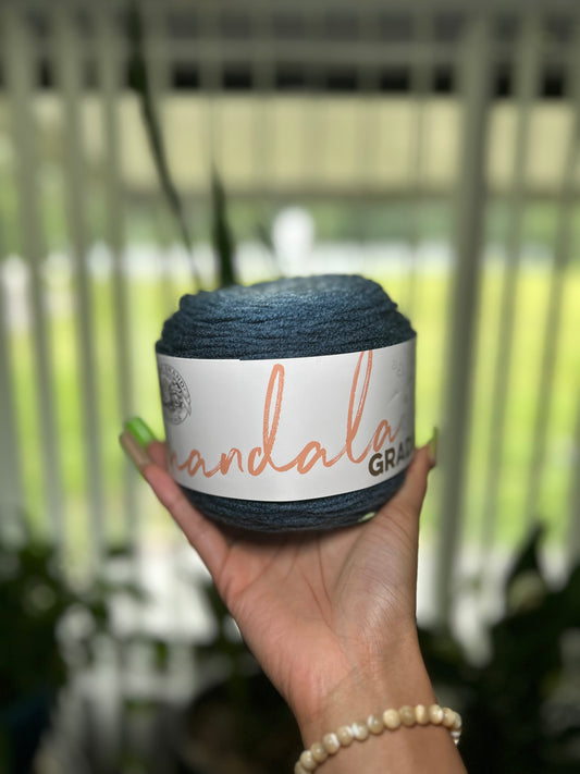 Lion Brand Mandala (Blue/Teal Gradient)
