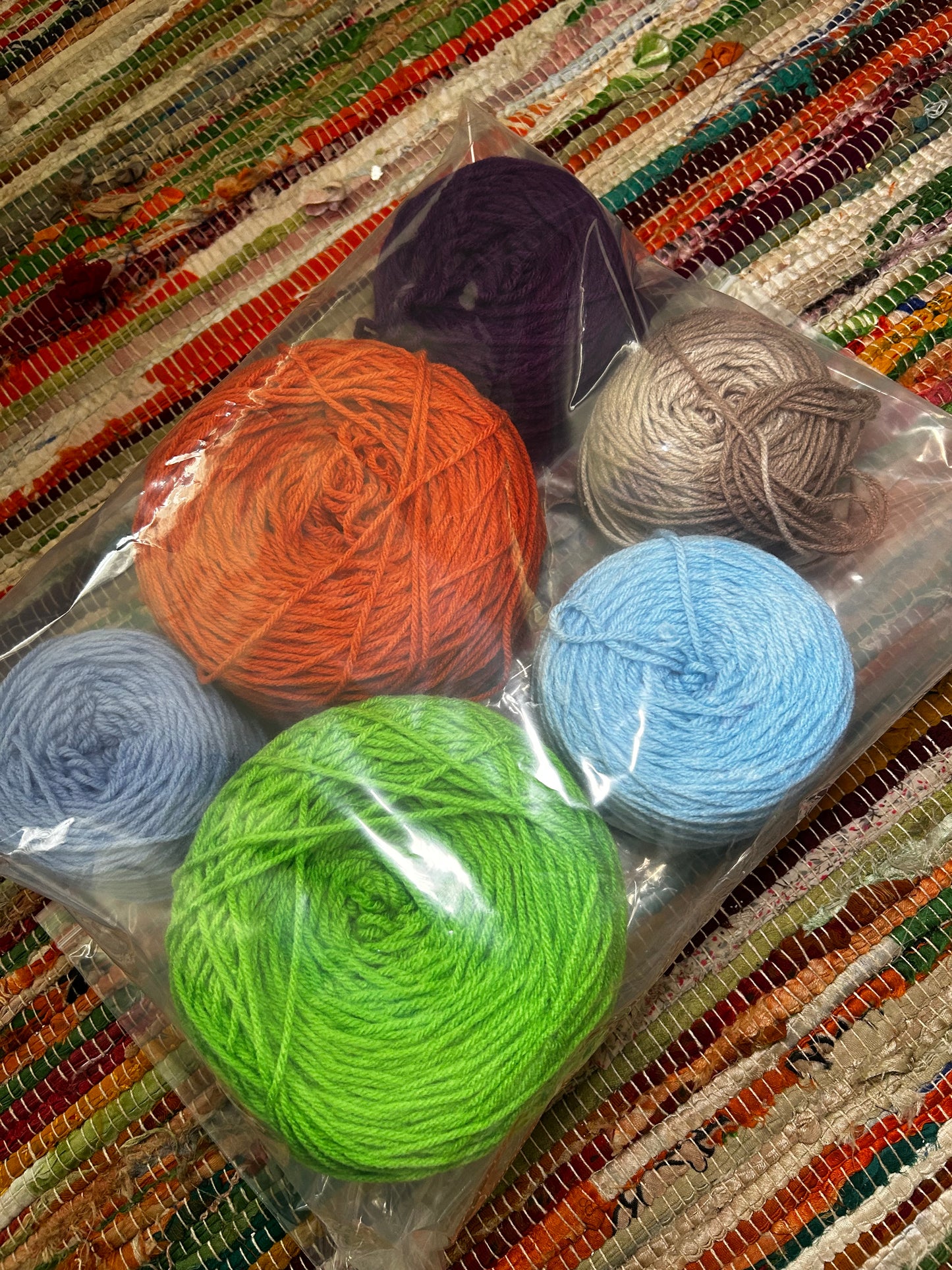 Assorted Craft Yarn Cake Bundle – Set of 6 Colorful Skeins
