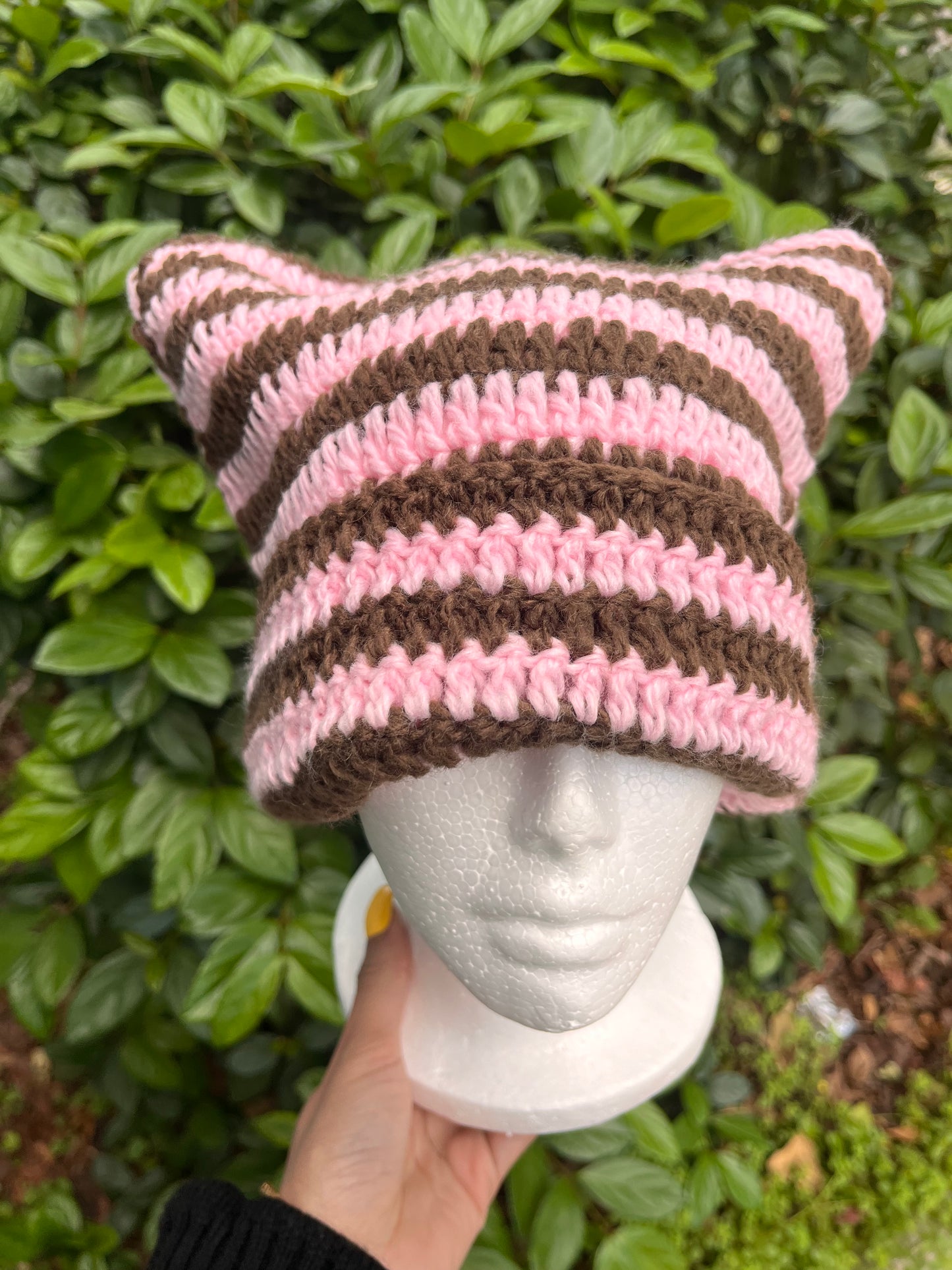 Pink/Brown Cat Ear
