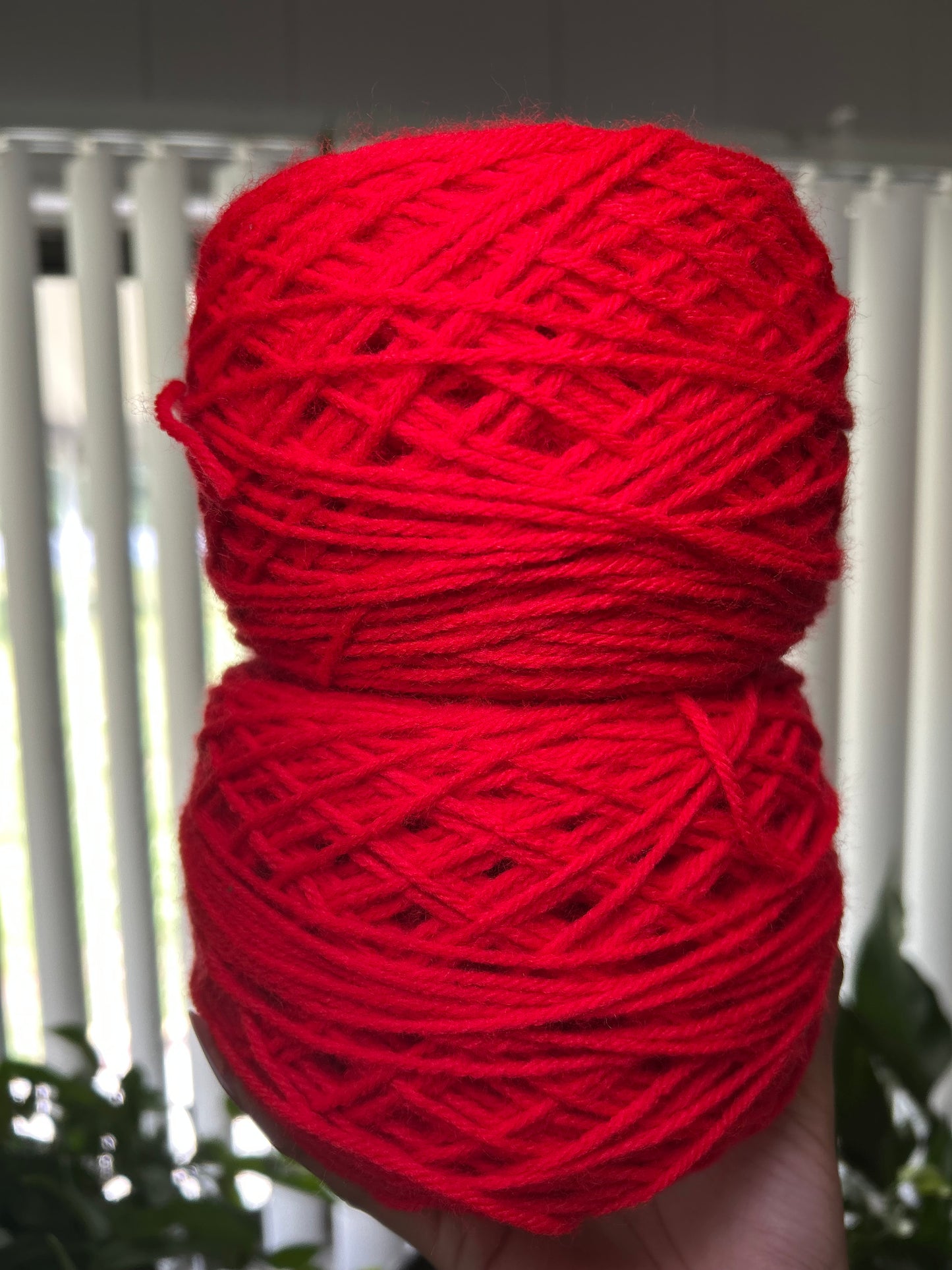 Vibrant Red Yarn Cakes – 2 Pack (Approx. 6 oz each)