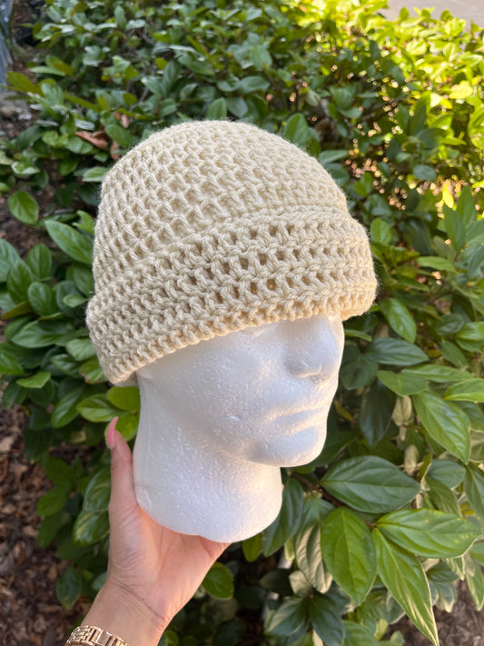 Cream Beanie