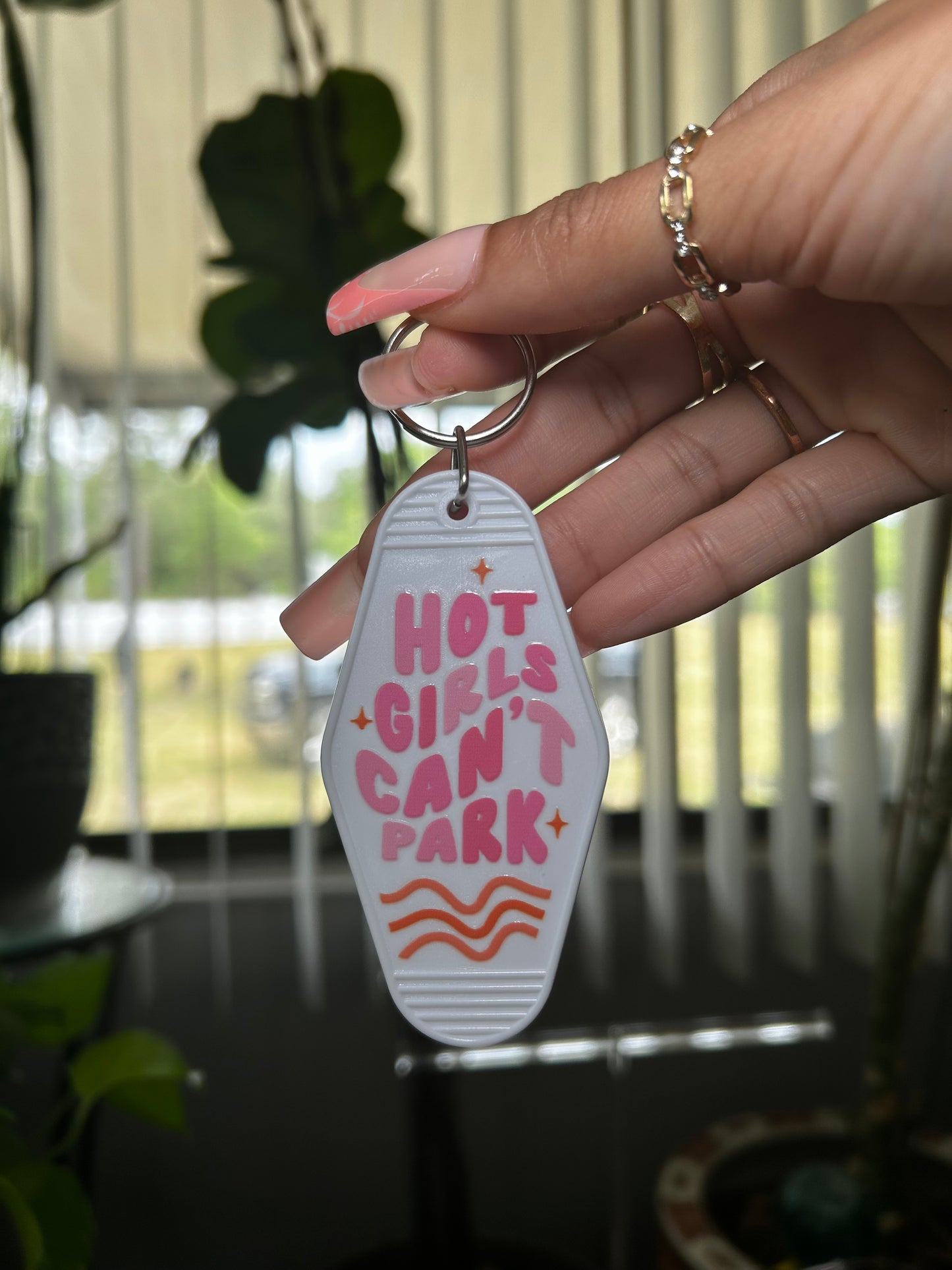 “Hot Girls Can’t Park” Keychain