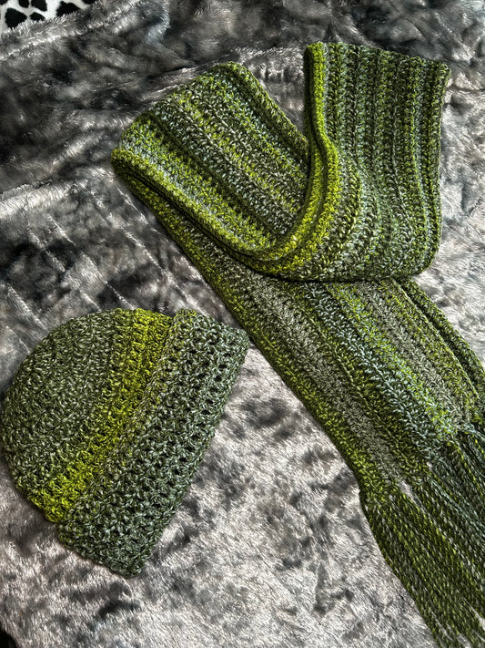 Moss & Ivy Set (Beanie & Scarf)