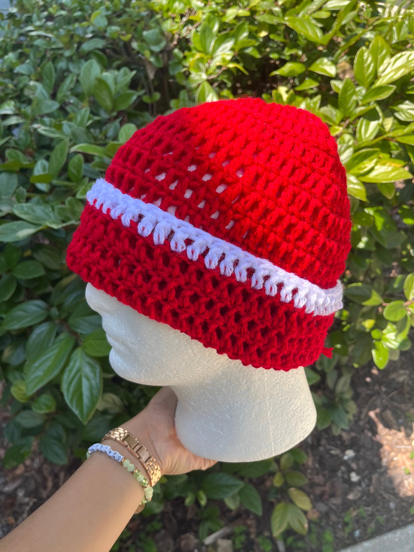 Red w/ White Trim (Beanie)
