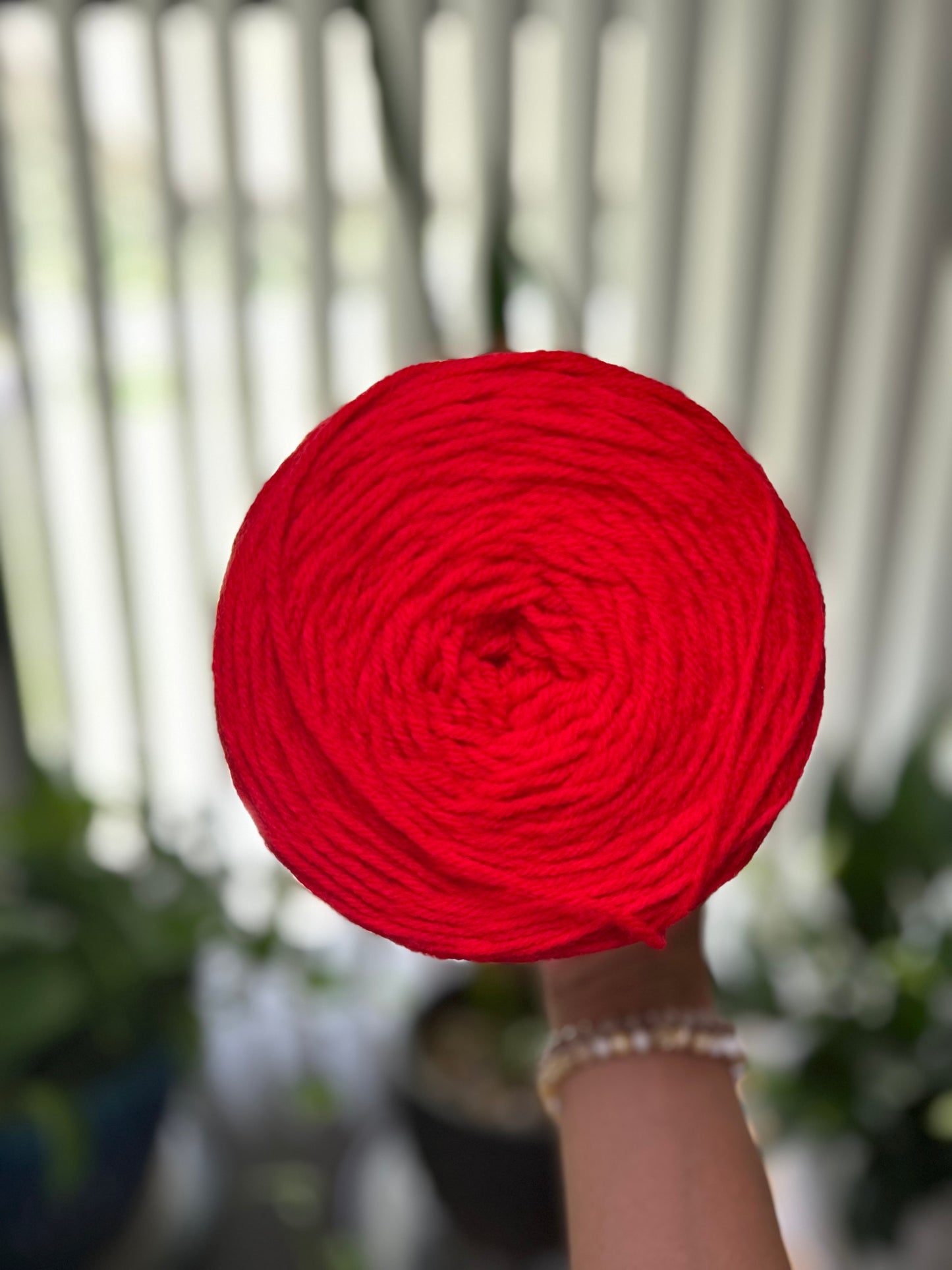 Vibrant Red Yarn Cakes – 2 Pack (Approx. 6 oz each)