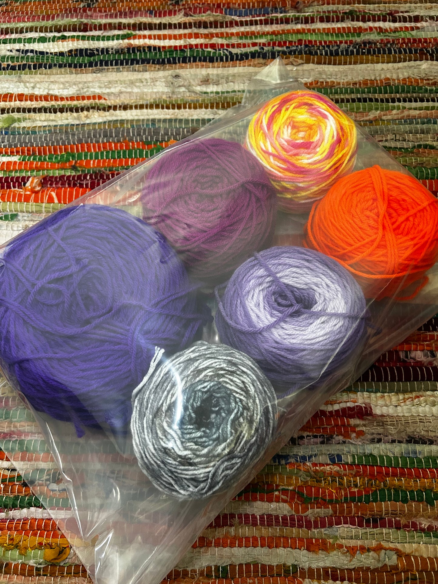 Purple & Sunset Variegated Craft Yarn Cake Bundle – Set of 6 Skeins