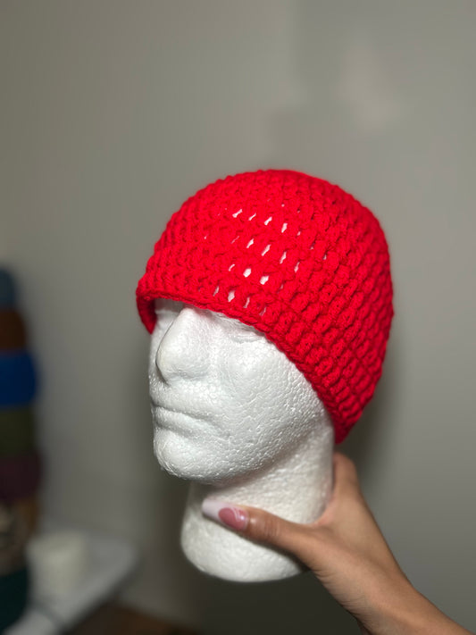 Crimson (No-Fold Beanie)