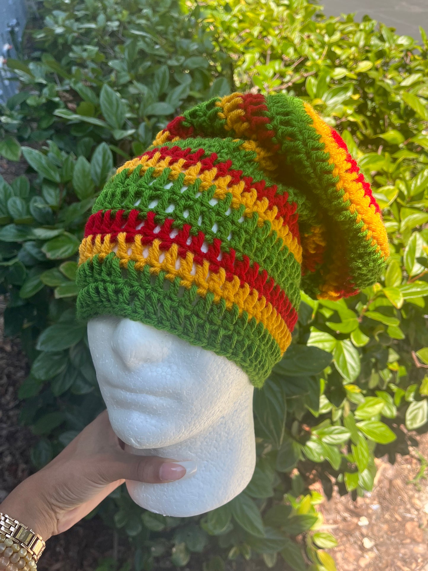 Rasta (Medium Slouchy Beanie)