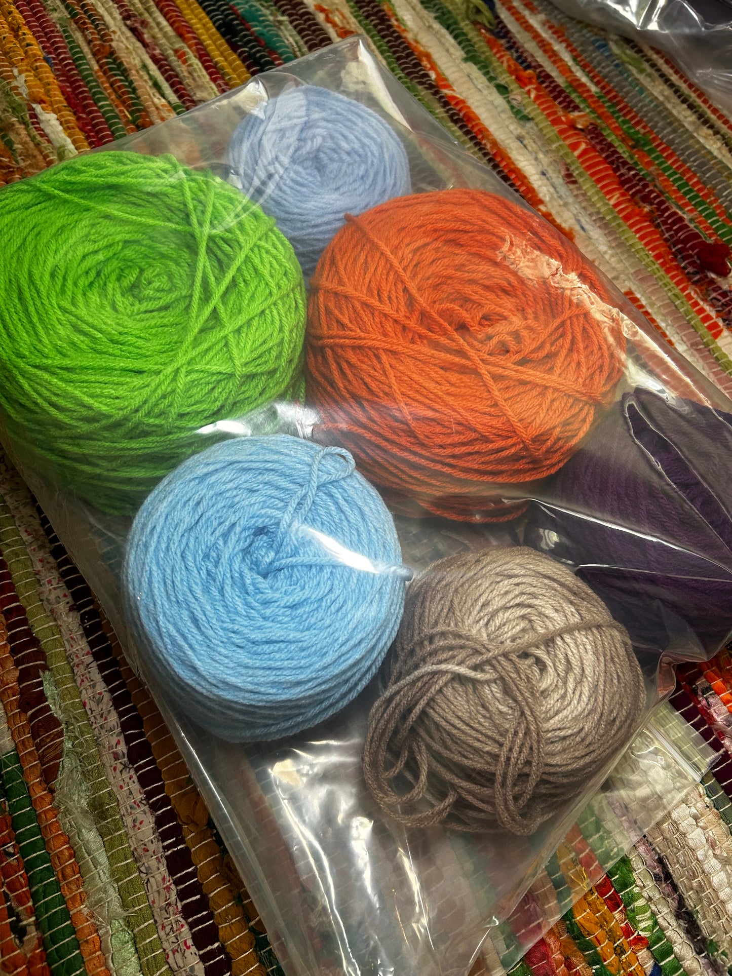 Assorted Craft Yarn Cake Bundle – Set of 6 Colorful Skeins