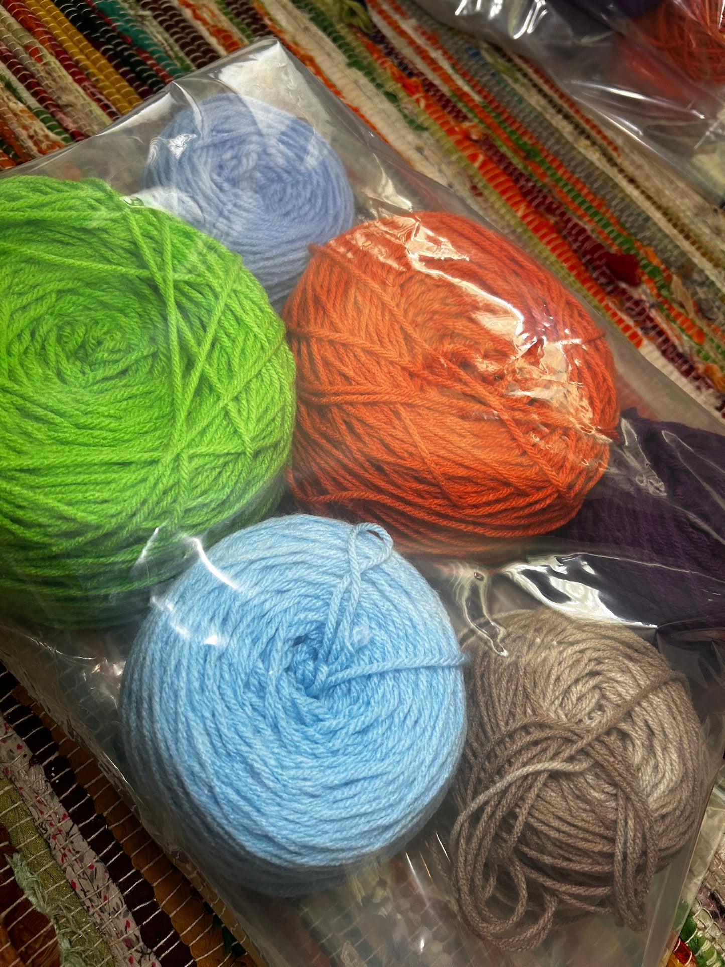 Assorted Craft Yarn Cake Bundle – Set of 6 Colorful Skeins