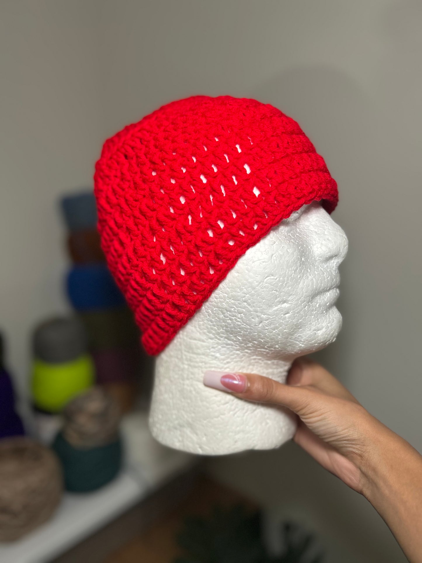 Crimson (No-Fold Beanie)